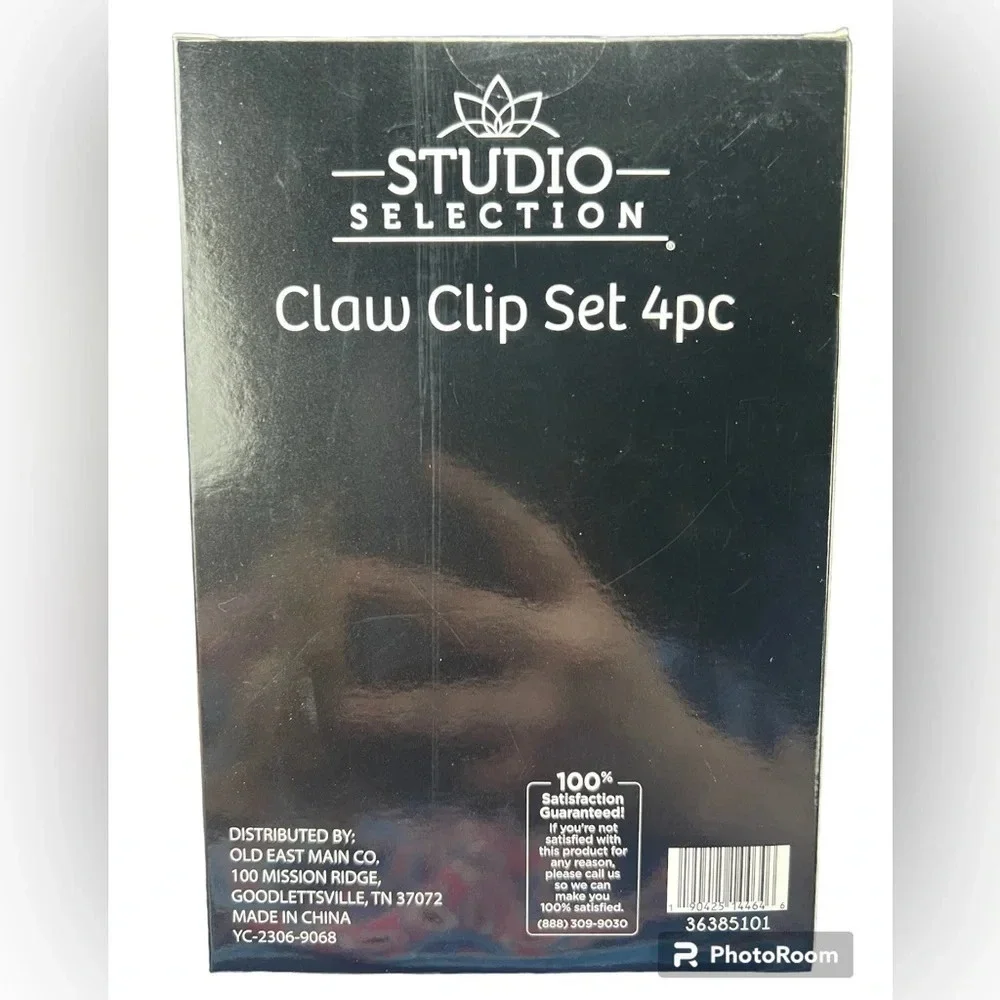 NIB 4pc Soft-Touch Mixed Claw Clips